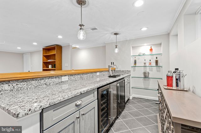 a view of a room with rack on the wall