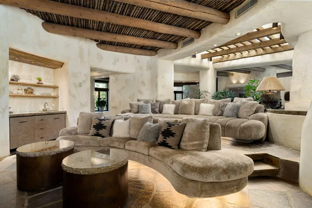 a view of a entryway with flower pots