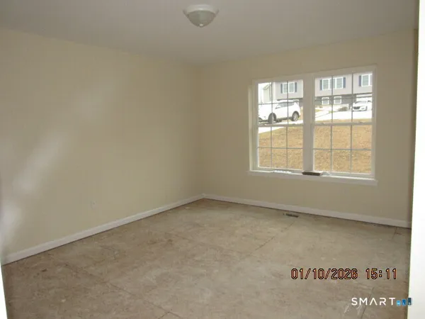 an empty room with a window