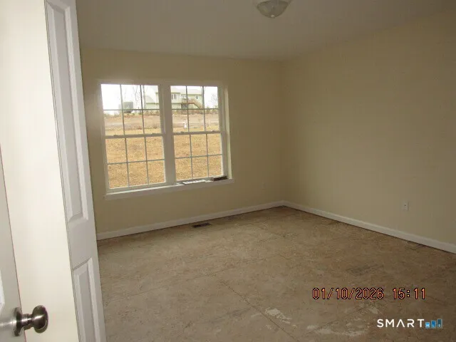 an empty room with a window