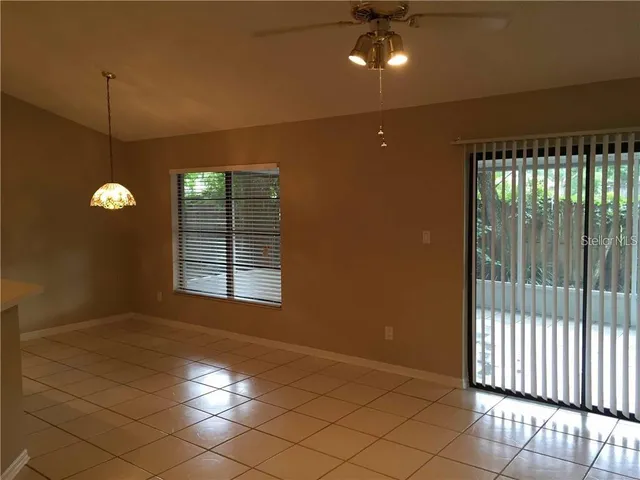 a view of a livingroom with a chandelier