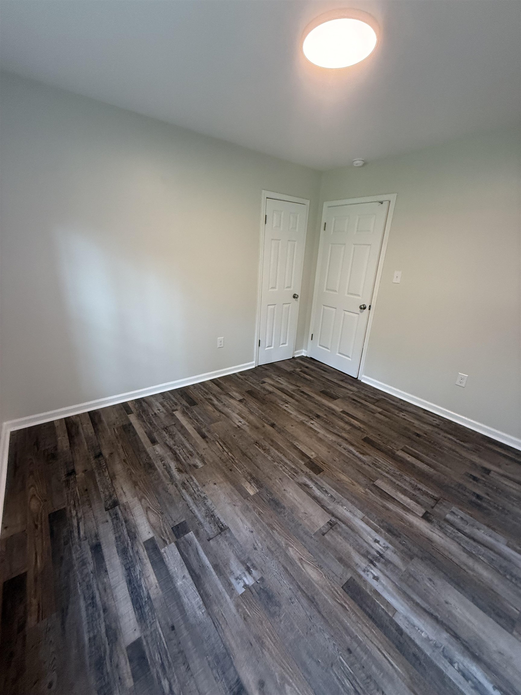 1835 Pleasant Grove Road Moscow, TN 38057 - Photo 20 of 34 Room featuring wood-finish flooring, light neutral wall paint, white trim, and two paneled doors