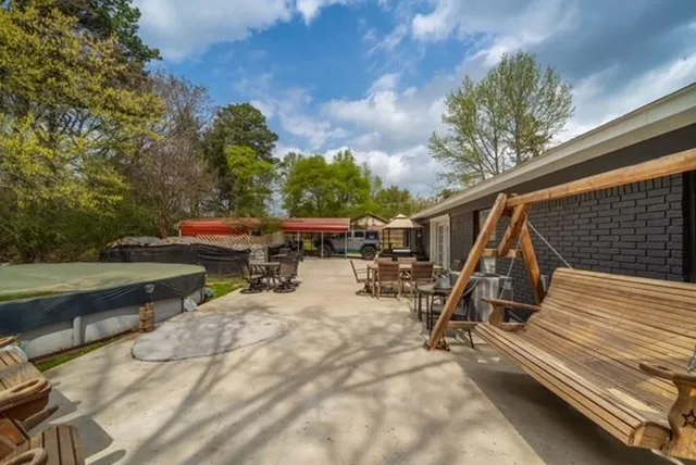 a view of outdoor space and deck