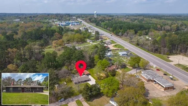 a view of a city and mountains