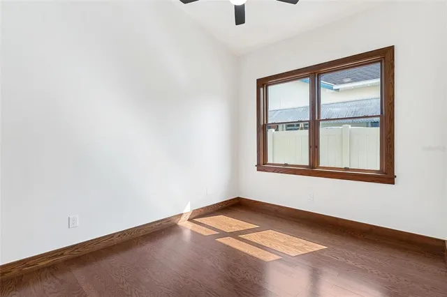 an empty room with a window