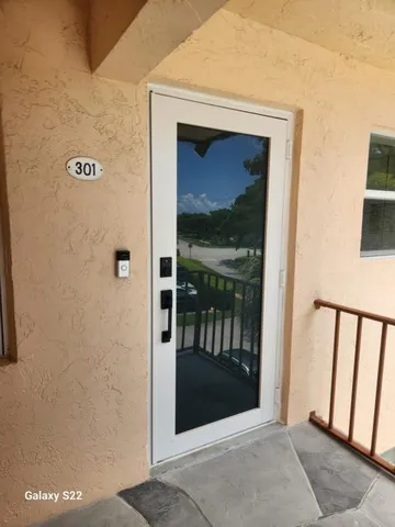 a view of front door