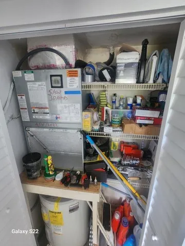 a room with storage and utility