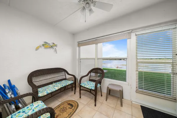 a view of a lake with houses