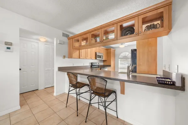 a view of water fountain in the balcony