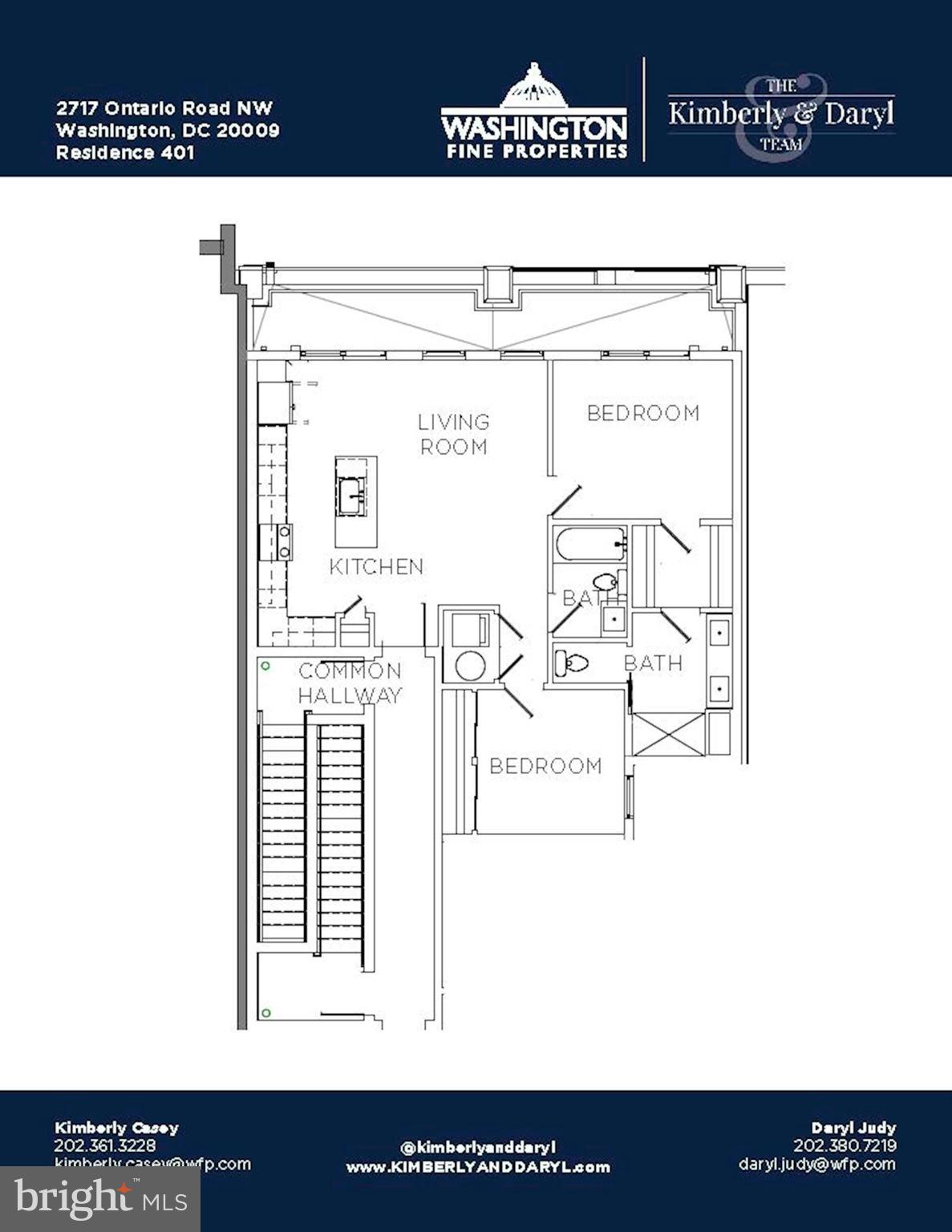 2717 Ontario Road Northwest, Unit 401 Washington, DC 20009 - Photo 19 of 19 Residence #401 Floor Plan