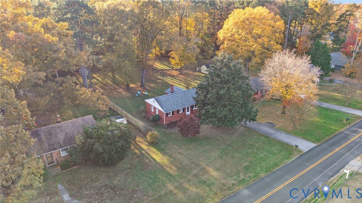 2008 Adkins Road North Chesterfield, VA 23236 - Photo 25 of 31 Aerial view showcasing the home nestled on a spaci