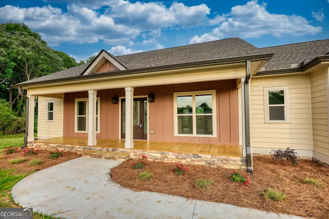 a front view of a house