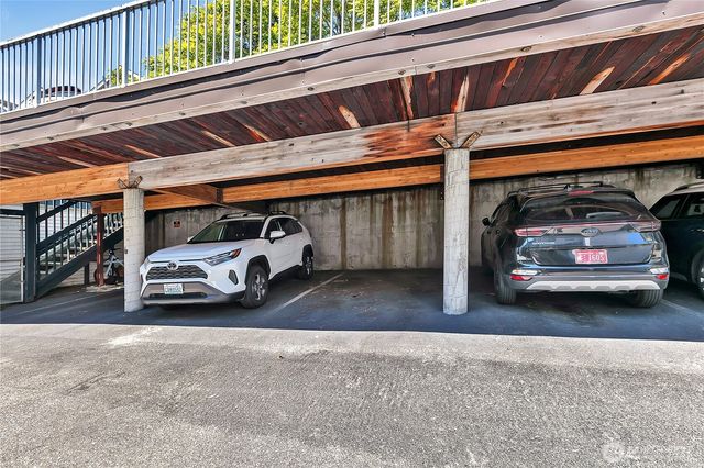 a view of parking garage