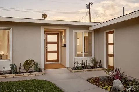 a front view of a house