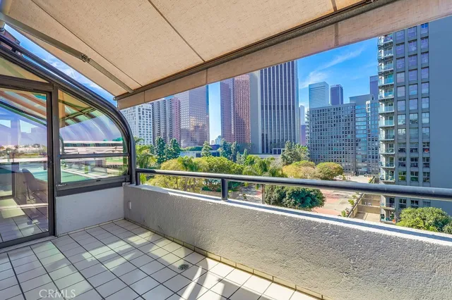 a view of a building and outdoor space