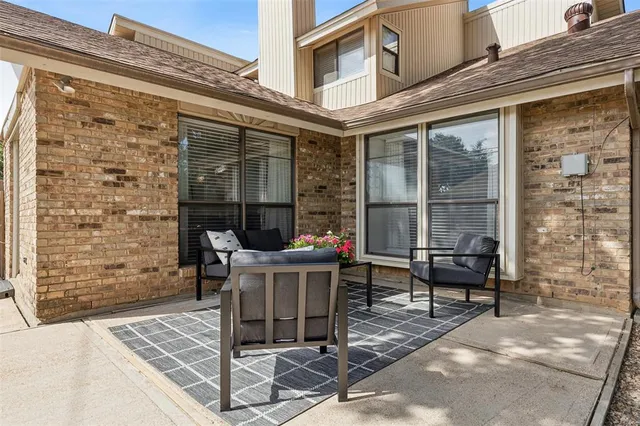 a view of a outdoor space with a patio