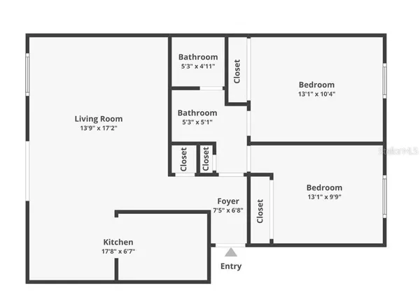 a view of a door and an entryway