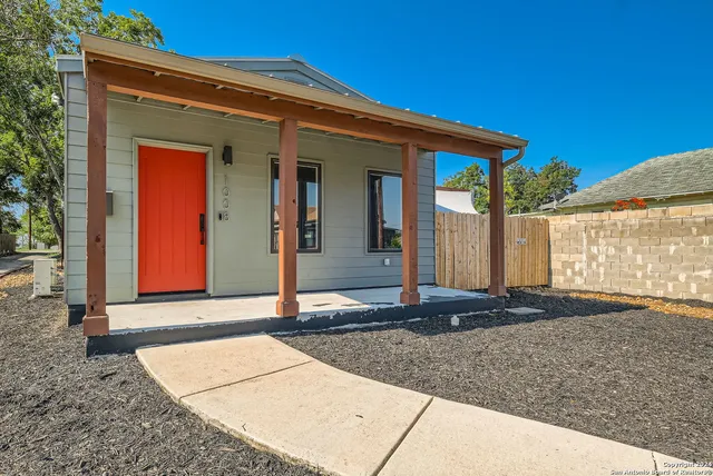 a front view of a house