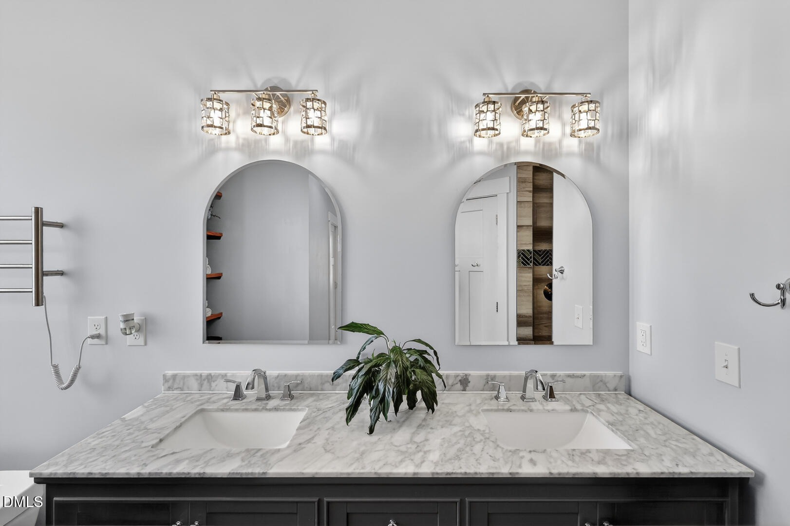 540 Pine Ridge Road Zebulon, NC 27597 - Photo 35 of 96 a bathroom with sinks and mirror