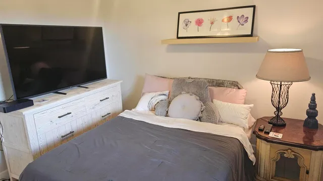 a bathroom with a window