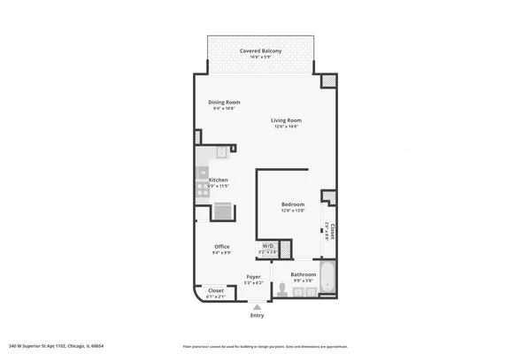 $350,000 | 340 West Superior Street, Unit 1102, Chicago, IL 60654