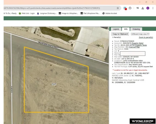 $74,500 | 147 East 4th Street South, Cowley, WY 82420