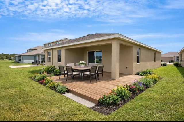 a view of a house with patio