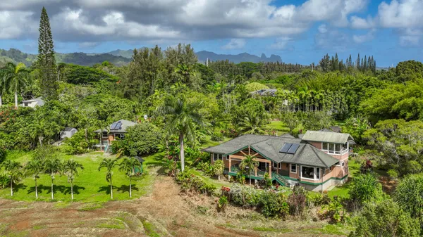an aerial view of multiple house