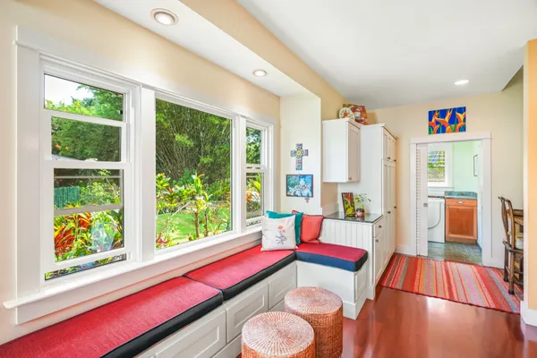 a room with furniture and windows