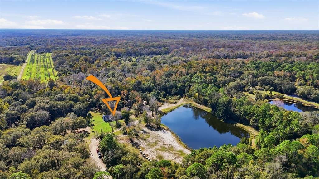 270 Wright Grove Road Oak Hill, FL 32759 - Photo 10 of 13 an aerial view of a house with a yard and lake view