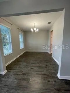a view of a livingroom with a window