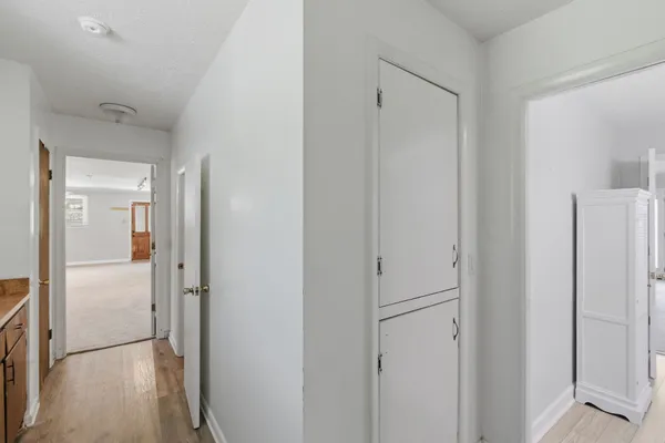 a view of a window in an empty room