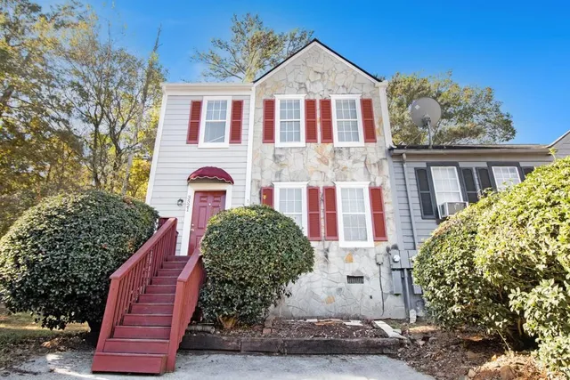a front view of a house