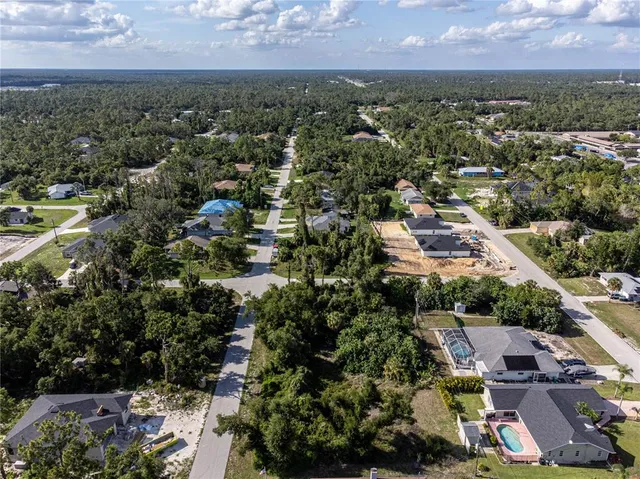 an aerial view of a city