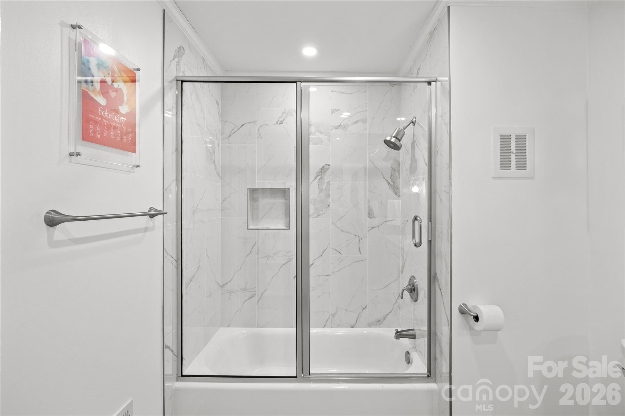 2732 Burnt Mill Road Charlotte, NC 28210 - Photo 30 of 43 a bathroom with a glass shower door