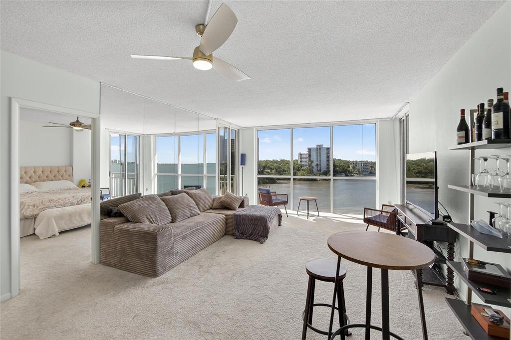 100 Pierce Street, Unit 703 Clearwater, FL 33756 - Photo 15 of 70 a living room with furniture and a large window