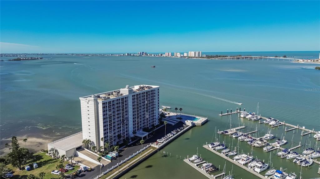 100 Pierce Street, Unit 703 Clearwater, FL 33756 - Photo 58 of 70 a view of a balcony with an ocean view