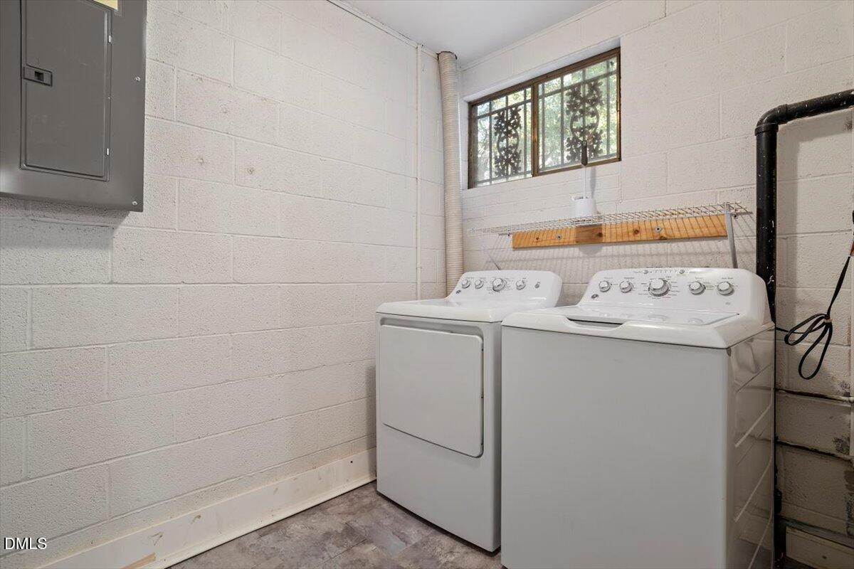 2828 McDowell Road Durham, NC 27705 - Photo 37 of 45 a utility room with dryer and washer