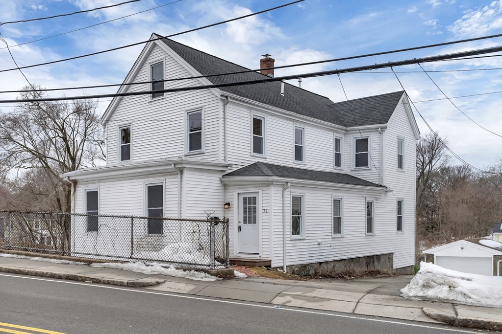 a front view of a house