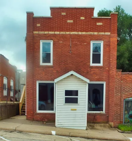 a front view of a house