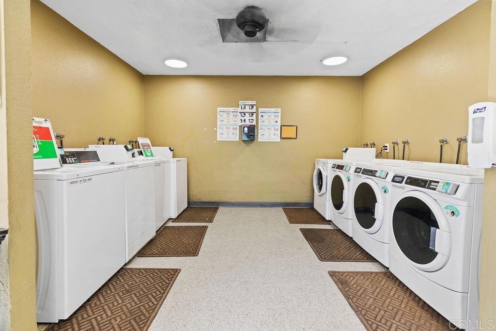 5918 Rancho Mission Road, Unit 62 San Diego, CA 92108 - Photo 27 of 37 a utility room with dryer and washer