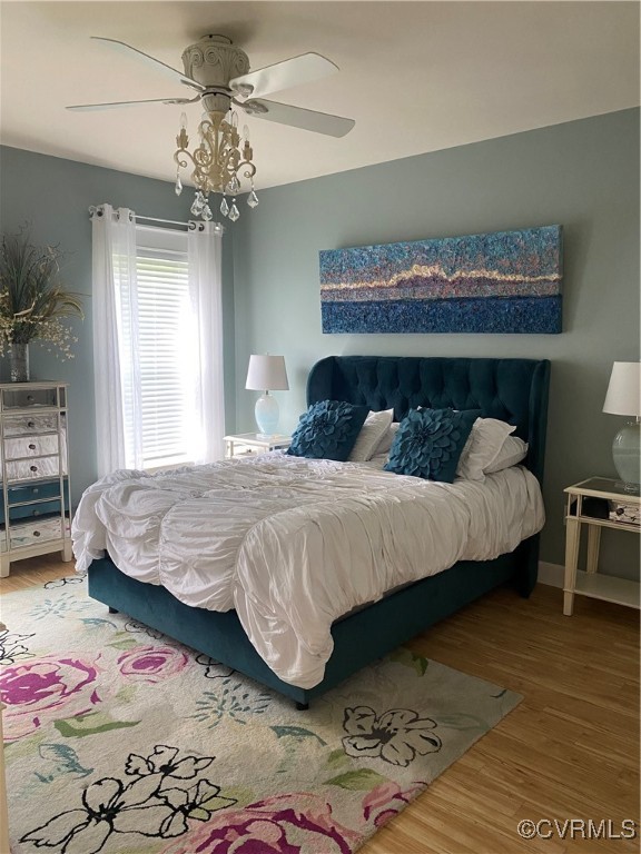137 Riverside Drive Center Cross, VA 22437 - Photo 8 of 22 Bedroom with hardwood / wood-style floors and ceil