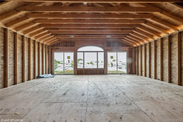 a view of large room with windows