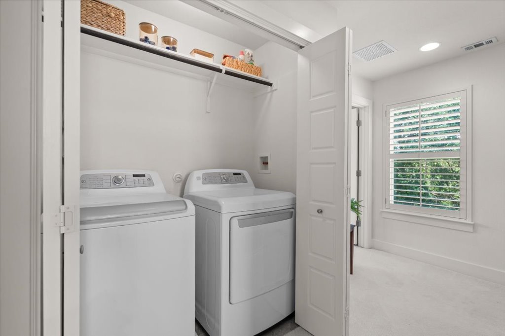 12200 Tawny Farms Road, Unit 139 Austin, TX 78748 - Photo 15 of 30 Right on the second floor where most of the bedrooms are, you have this super convenient laundry closet. It keeps you from having to lug heavy baskets up and down the stairs!