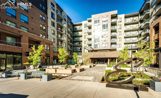 a view of a building with a outdoor space