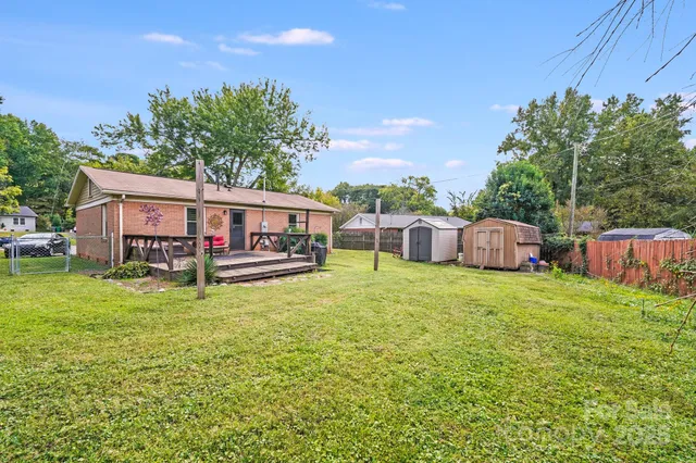 a house view with a garden space