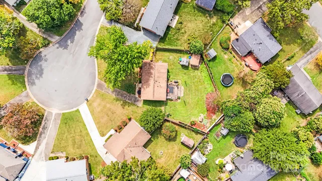 aerial view of a swimming pool
