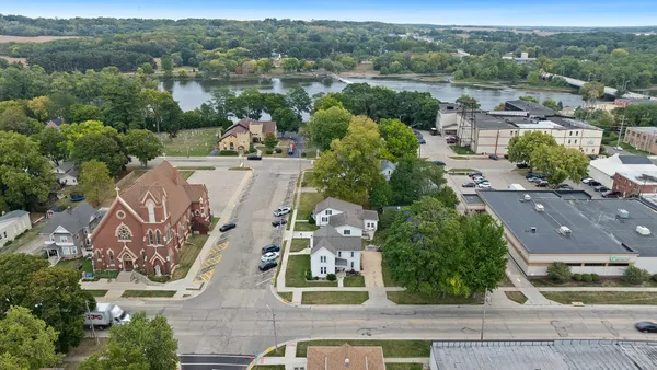 an aerial view of a