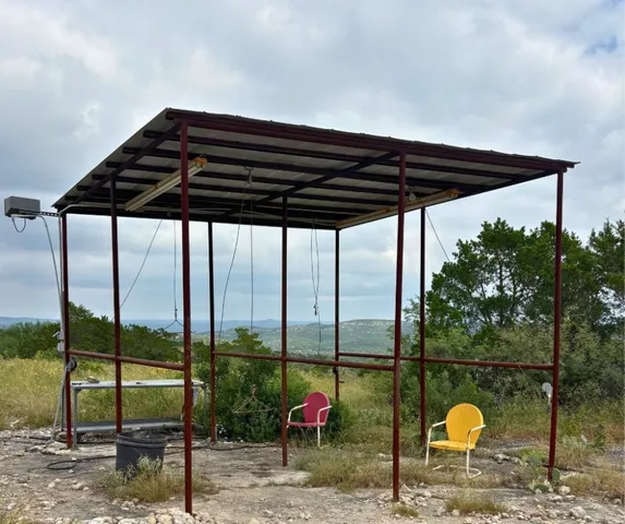 a view of a lake with a big yard