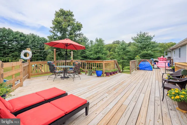 an outdoor space with seating